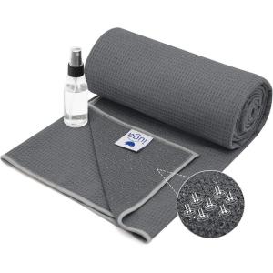 IUGA Yoga Towel Non Slip Soft Yoga Mat Towel Sweat Absorbent Hot Yoga Towel Spray Bottle Included