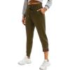 IUGA Fleece Lined Sweatpants Women Joggers with Pockets High Waisted Sherpa Winter Pants for Women Warm(Brown)