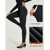 IUGA Fleece Lined Pants Women Pull on Stretchy Work Pants for Women Thermal High Waisted Dress Pants(Black)