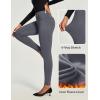 IUGA Fleece Lined Pants Women Pull on Stretchy Work Pants for Women Thermal High Waisted Dress Pants(Dark Gray)