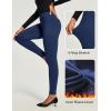 IUGA Fleece Lined Pants Women Pull on Stretchy Work Pants for Women Thermal High Waisted Dress Pants(Navy Blue)