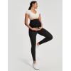 IUGA Stretchy Maternity Jeans Over Belly Skinny High Waisted Jeggings for Women Comfy Maternity Pants for Work with Pockets(Black)