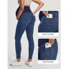 IUGA Stretchy Maternity Jeans Over Belly Skinny High Waisted Jeggings for Women Comfy Maternity Pants for Work with Pockets(Stormy Blue)