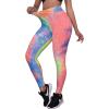 IUGA TIK Tok Leggings for Women Butt Lifting Tiktok Butt Leggings High Waisted Yoga Pants Workout Leggings for Women(Bubble Textured – Tie Dye Rainbow)