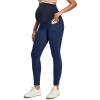 IUGA Stretchy Maternity Jeans Over Belly Skinny High Waisted Jeggings for Women Comfy Maternity Pants for Work with Pockets(Dark Blue)