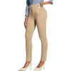 IUGA Stretchy Work Pants Women Pull On Skinny Dress Pants Women Slim Fit Office Teacher Business Casual Outfits with Pockets(Khaki)