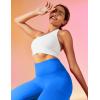 IUGA High Waist Yoga Pants with Pockets, Leggings for Women Tummy Control, Workout Leggings for Women 4 Way Stretch(Azure Blue)