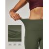 IUGA High Waist Yoga Pants with Pockets, Leggings for Women Tummy Control, Workout Leggings for Women 4 Way Stretch(Dark Army Green)