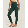 IUGA High Waist Yoga Pants with Pockets, Leggings for Women Tummy Control, Workout Leggings for Women 4 Way Stretch(Forest Green)