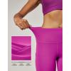 IUGA High Waist Yoga Pants with Pockets, Leggings for Women Tummy Control, Workout Leggings for Women 4 Way Stretch(Red Violet)