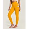 IUGA High Waist Yoga Pants with Pockets, Leggings for Women Tummy Control, Workout Leggings for Women 4 Way Stretch(Yellow)