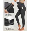 IUGA Buttery Soft Maternity Leggings Over The Belly Maternity Pants with Pockets Maternity Clothes for Yoga Work(Dark Grey)