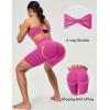 IUGA Gym Shorts Women Scrunch Butt Lifting Tummy Control Biker Shorts with Pockets High Waist Yoga Booty Workout Running 6″(Pink Power)