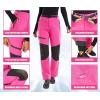 IUGA Snow Pants Womens Ski Hiking Pants Waterproof Outdoor Insulated Softshell Winter Fleece Lined Snowboard Pants 4 Pockets(Pink)