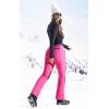 IUGA Snow Pants Womens Ski Hiking Pants Waterproof Outdoor Insulated Softshell Winter Fleece Lined Snowboard Pants 4 Pockets(Pink)