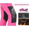 IUGA Snow Pants Womens Ski Hiking Pants Waterproof Outdoor Insulated Softshell Winter Fleece Lined Snowboard Pants 4 Pockets(Pink)