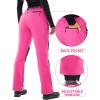 IUGA Snow Pants Womens Ski Hiking Pants Waterproof Outdoor Insulated Softshell Winter Fleece Lined Snowboard Pants 4 Pockets(Pink)