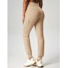 IUGA Women’s Fleece Lined Pants Water Resistant Hiking Joggers High Waist Thermal Cargo Sweatpants for Women(Khaki)