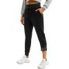 IUGA Fleece Lined Sweatpants Women Joggers with Pockets High Waisted Sherpa Winter Pants for Women Warm(Black)