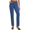 IUGA Straight Leg Jeans for Women Pull On Stretchy Jeans for Women Bootcut Womens Jeans High Waisted Casual Denim Pants(Light Blue)