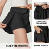 IUGA Girls Butterfly Shorts with Pockets Athletic Flowy Preppy Clothes Running Tennis Dance Cheer 2 in 1 Shorts Teen Girls(Black)