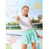 IUGA Girls Butterfly Shorts with Pockets Athletic Flowy Preppy Clothes Running Tennis Dance Cheer 2 in 1 Shorts Teen Girls(Mint Green)