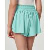 IUGA Girls Butterfly Shorts with Pockets Athletic Flowy Preppy Clothes Running Tennis Dance Cheer 2 in 1 Shorts Teen Girls(Mint Green)