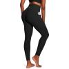 IUGA Scrunch Butt Lifting Leggings for Women Workout Tummy Control No Front Seam Compression Leggings with Pockets Yoga Pants(Black)