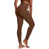 IUGA Scrunch Butt Lifting Leggings for Women Workout Tummy Control No Front Seam Compression Leggings with Pockets Yoga Pants(Brown)