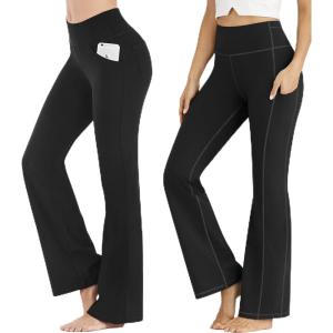 IUGA Bootcut Yoga Pants Women with Pockets 2 PCS（M）