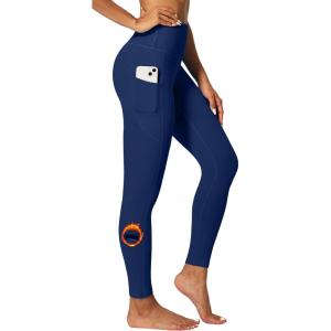 IUGA Fleece Lined Leggings Women Thermal Leggings for Women Winter Warm Tights High Waisted Hiking Yoga Pants with Pockets(Dark Blue)