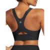 IUGA Sports Bras for Women High Support Womens Large Bust High Impact Sports Bras Wireless Push Up Racerback Workout Yoga Top(Black)