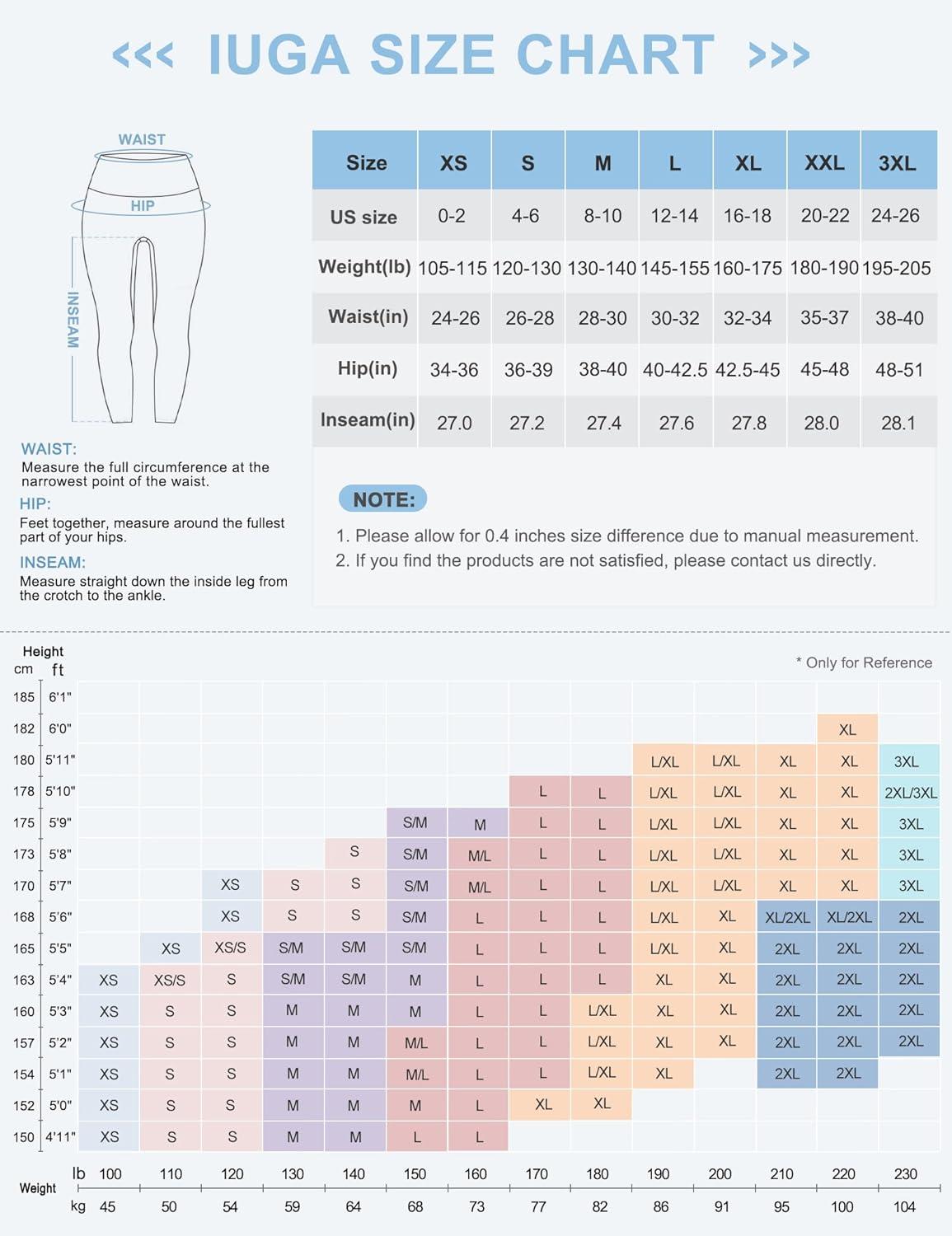 image:imageIUGA High Waist Yoga Pants with Pockets Leggings for Women Tummy Control Workout Leggings for Women 4 Way Stretch Dark Gray