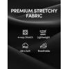 IUGA Womens Dress Pants Wide Leg Pull On Stretchy Work Pants Women High Waisted Business Casual Trousers with Pockets(Black)