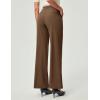 IUGA Womens Dress Pants Wide Leg Pull On Stretchy Work Pants Women High Waisted Business Casual Trousers with Pockets(Caramel)