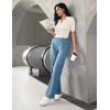 IUGA Womens Dress Pants Wide Leg Pull On Stretchy Work Pants Women High Waisted Business Casual Trousers with Pockets(Light Azure)