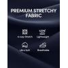 IUGA Womens Dress Pants Wide Leg Pull On Stretchy Work Pants Women High Waisted Business Casual Trousers with Pockets(Midnight Blue)