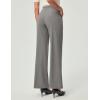 IUGA Womens Dress Pants Wide Leg Pull On Stretchy Work Pants Women High Waisted Business Casual Trousers with Pockets(Moonlight Gray)