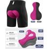 IUGA Padded Bike Shorts Women 4D Breathable Womens Cycling Shorts with Padding Mountain Biking Shorts with Pockets(Black|purple)