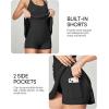 IUGA Women Tennis Dress with Built in Shorts & Bra Cut Out Twisted Workout Dress Golf Athletic Dresses for Women with Pockets(Black)