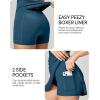 IUGA Women Tennis Dress with Built in Shorts & Bra Cut Out Twisted Workout Dress Golf Athletic Dresses for Women with Pockets(Easy Peezy – Sea Blue)