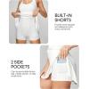 IUGA Women Tennis Dress with Built in Shorts & Bra Cut Out Twisted Workout Dress Golf Athletic Dresses for Women with Pockets(White)