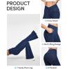 IUGA High Waisted Bell Bottom Jeans for Women Flare Stretchy Jeans V Cross Jeggings Pull On Wide Leg Jean Flare Leggings(Dark Blue)