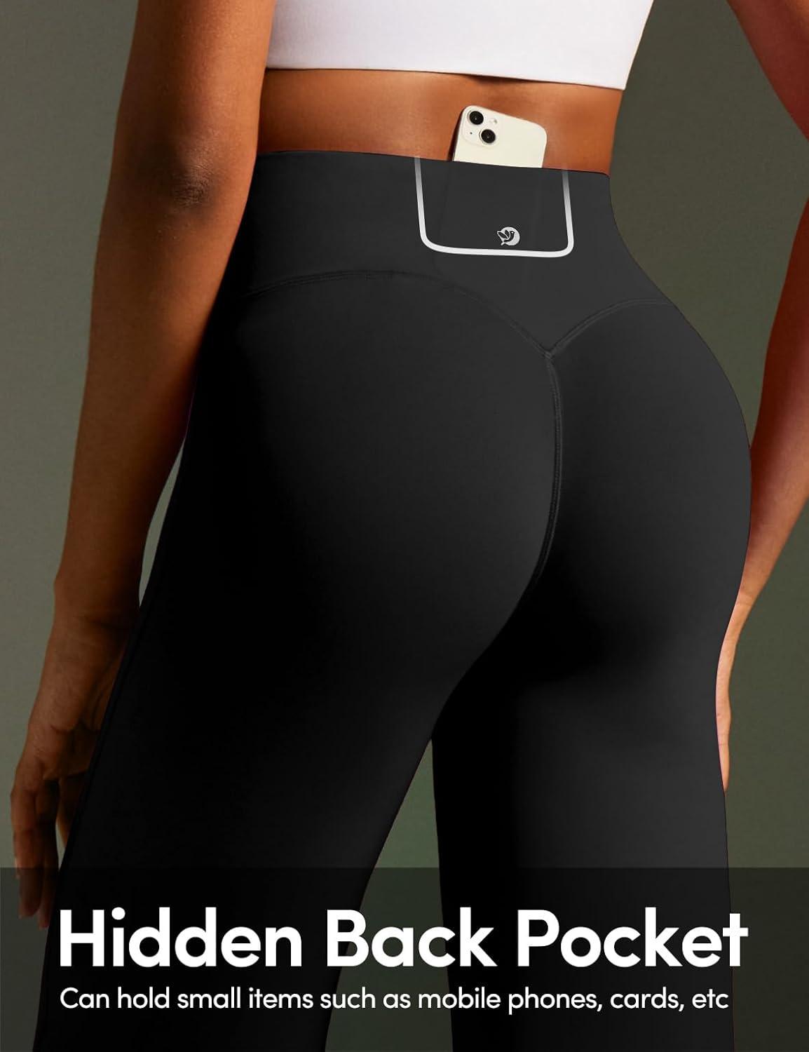 image:imageIUGA Butt Lifting Straight Leggings for Women Casual Wide Leg Yoga Pants Woman No Front Seam Workout Leggings Tummy ControlBlack