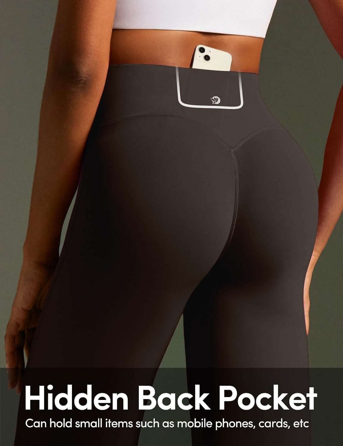 image:imageIUGA Butt Lifting Straight Leggings for Women Casual Wide Leg Yoga Pants Woman No Front Seam Workout Leggings Tummy ControlBrown