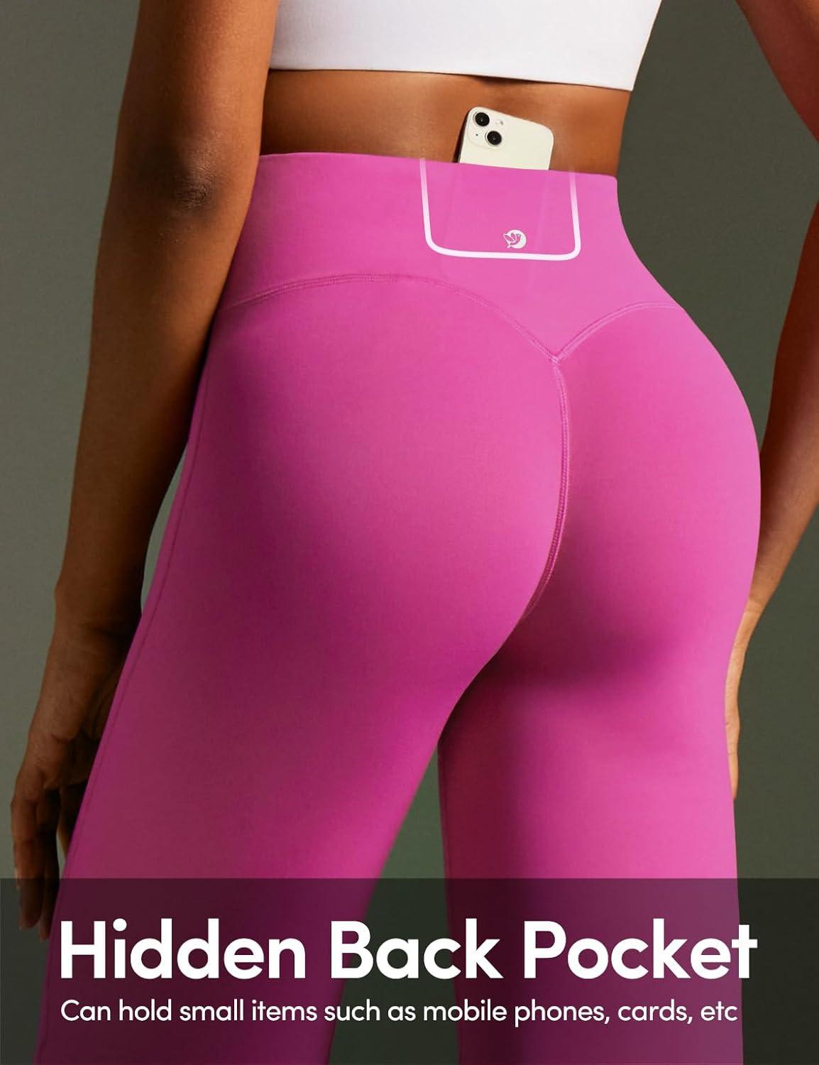 image:imageIUGA Butt Lifting Straight Leggings for Women Casual Wide Leg Yoga Pants Woman No Front Seam Workout Leggings Tummy ControlPink