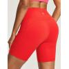 IUGA Biker Shorts Women 6″ Tummy Control Workout Shorts Women with Pockets High Waisted Yoga Running Gym Spandex Compression(Bright Red)