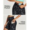 IUGA Biker Shorts Women 6″ Tummy Control Workout Shorts Women with Pockets High Waisted Yoga Running Gym Spandex Compression(Gray Camo)