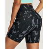IUGA Biker Shorts Women 6″ Tummy Control Workout Shorts Women with Pockets High Waisted Yoga Running Gym Spandex Compression(Gray Camo)