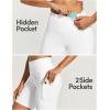 IUGA Biker Shorts Women 6″ Tummy Control Workout Shorts Women with Pockets High Waisted Yoga Running Gym Spandex Compression(Snow)